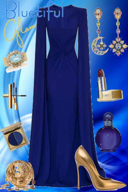 Bleutiful glam- Combinazione di moda