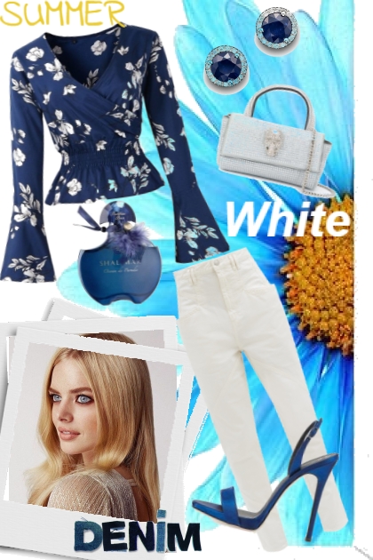 Summer white denim- Modna kombinacija