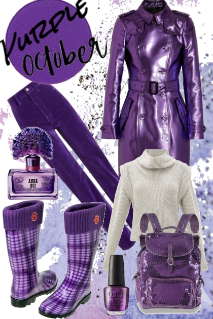 Purple october- combinação de moda