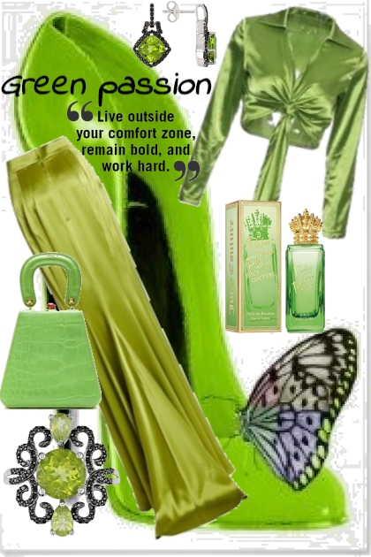 Green passion- combinação de moda
