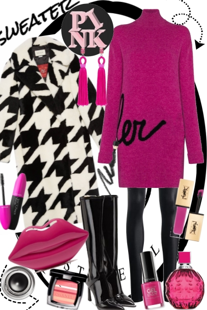 pink sweater- Fashion set
