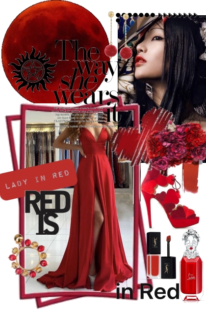 The way she wears red- Combinazione di moda