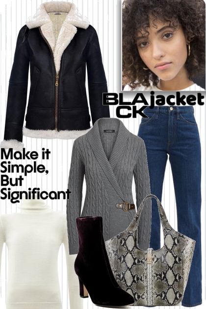 Black jacket style- Fashion set