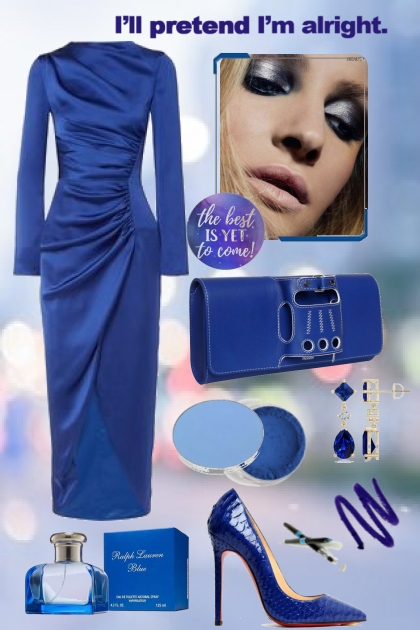 Blue dress- Combinaciónde moda