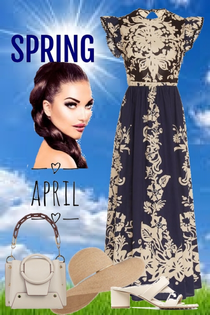 Spring blue dress- Modna kombinacija