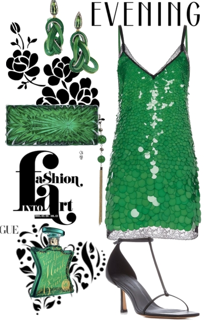 Green evening- Fashion set