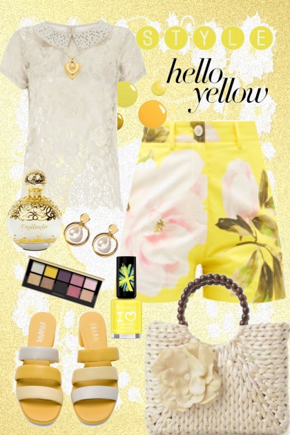 Hello yellow style- Modna kombinacija