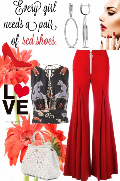 Red shoes- Combinaciónde moda