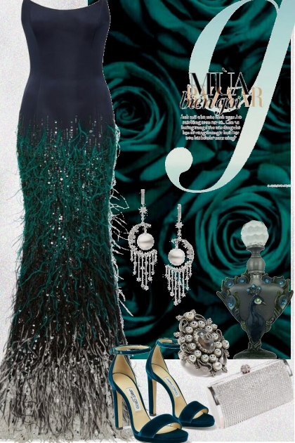 Peacock dress- combinação de moda