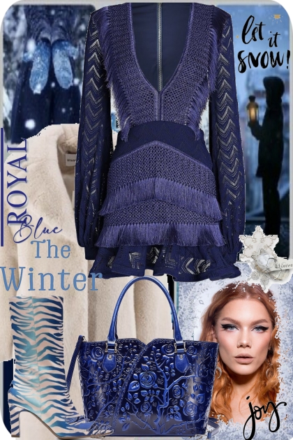 Royal blue winter- Modna kombinacija