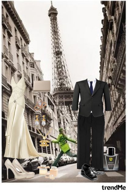 za vjenčanje u parizu- Modna kombinacija
