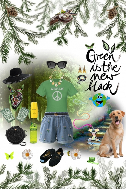 Green is the New Black- Modekombination