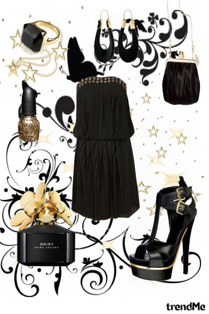 Black gold- combinação de moda