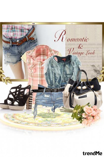 Romantic & Vintage look- Combinaciónde moda