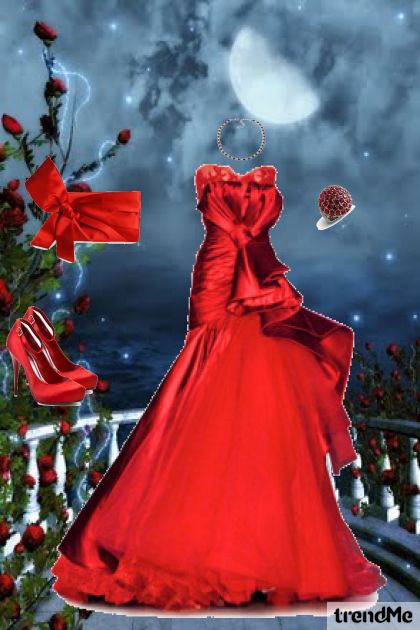 zacarana noc u crvenoj haljini :)- Fashion set