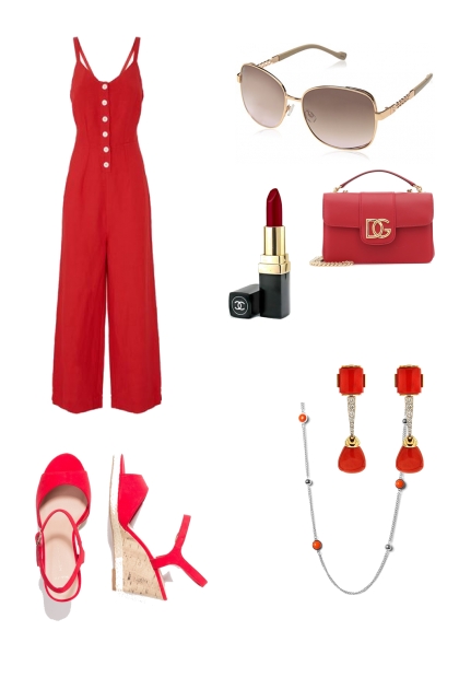 Rockin' Red- combinação de moda