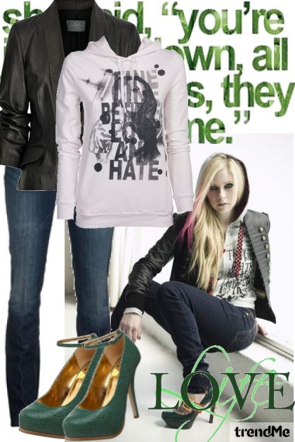 Avril Lavigne- Combinazione di moda