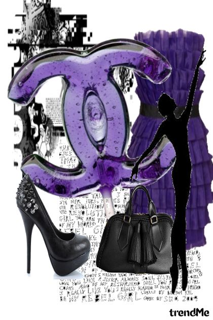 Chanel purple- Combinazione di moda