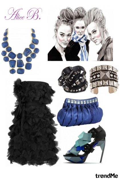 black 'n' blue- Fashion set