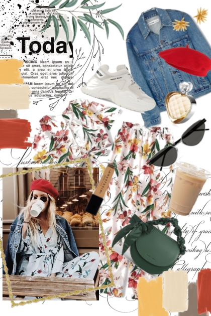 Flower print- Combinazione di moda