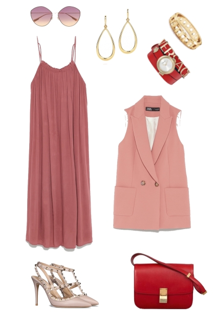 Розовый летний монохром- combinação de moda