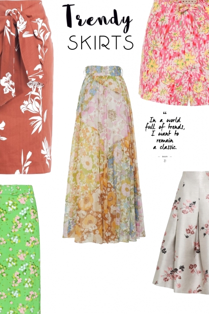 Floral Skirts - Modna kombinacija