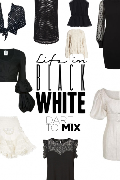 Black and white- combinação de moda
