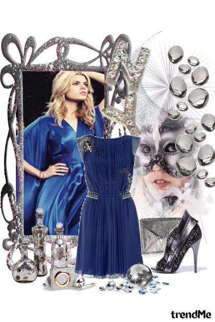 silver&blue- Combinazione di moda