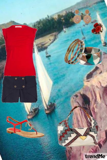Gita in barca - combinação de moda