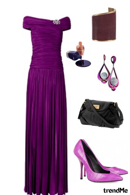 Purple Dress- Modna kombinacija