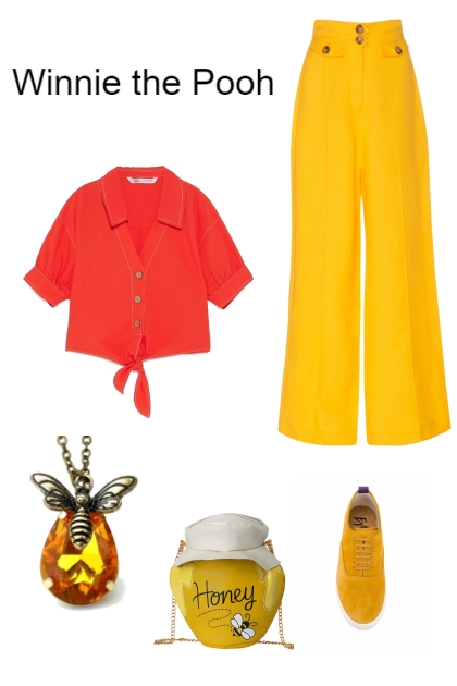 Winnie the Pooh Disneybound- combinação de moda