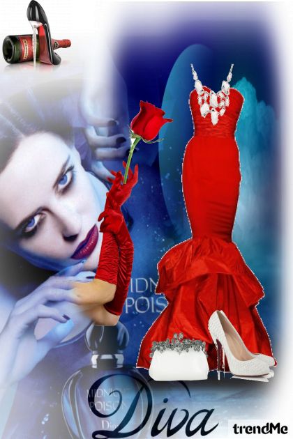 Lady in red- Модное сочетание