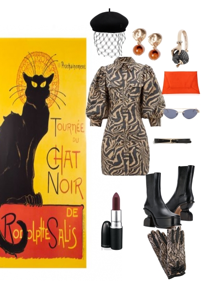 black cat- Combinazione di moda