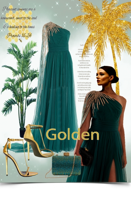 Pamela Rolland -green in gold