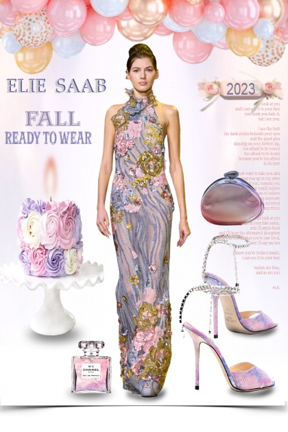 Elie Saab-RTW Fall23- Combinaciónde moda