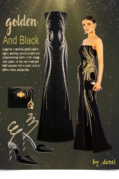 Golden And Black- Fashion set