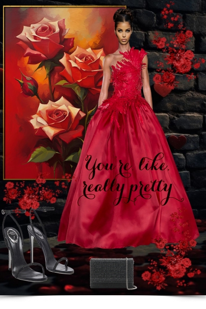 Really Pretty  Dress Red- コーディネート