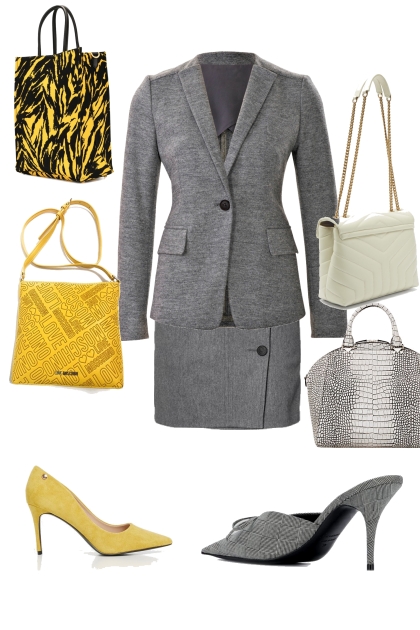 grey with color- Fashion set