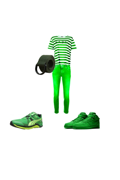 green man- Combinazione di moda