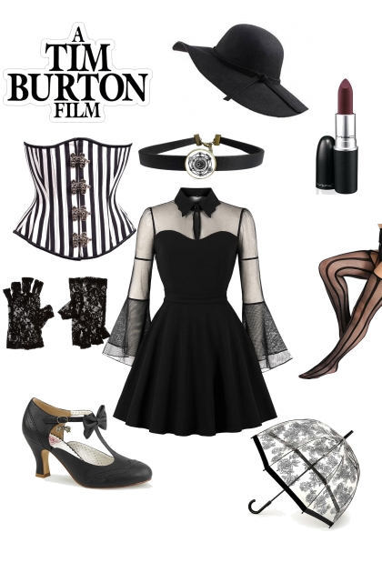 If I Was in a Tim Burton Movie- Combinazione di moda