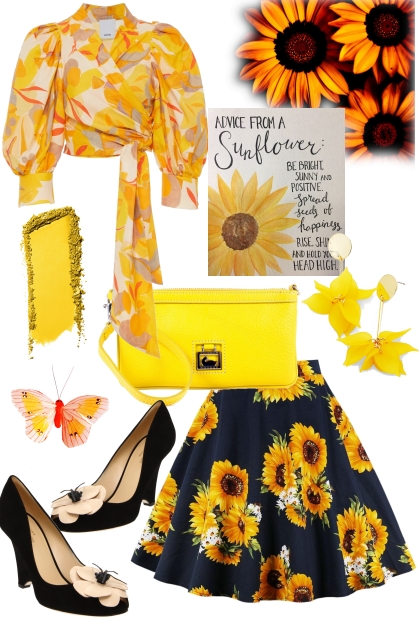 i love sunflowers- Combinazione di moda