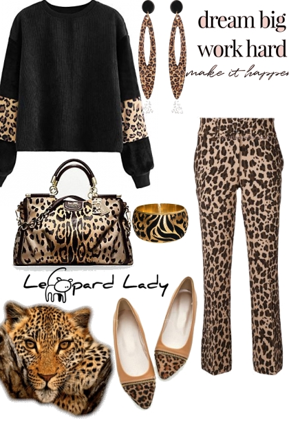 leopard lady- Combinazione di moda