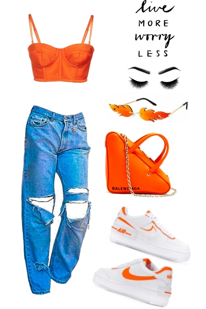 Vibrant Orange- Modna kombinacija