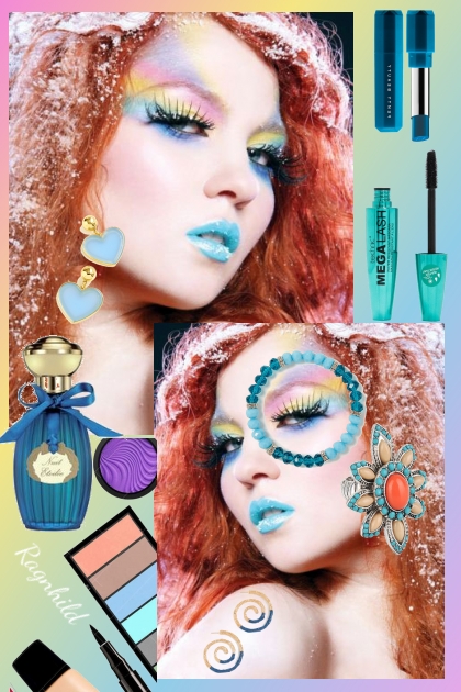 Art with Makeup and Jewelry- combinação de moda