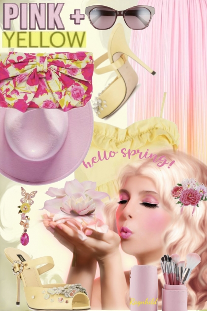 Pink   Yellow Spring- Fashion set