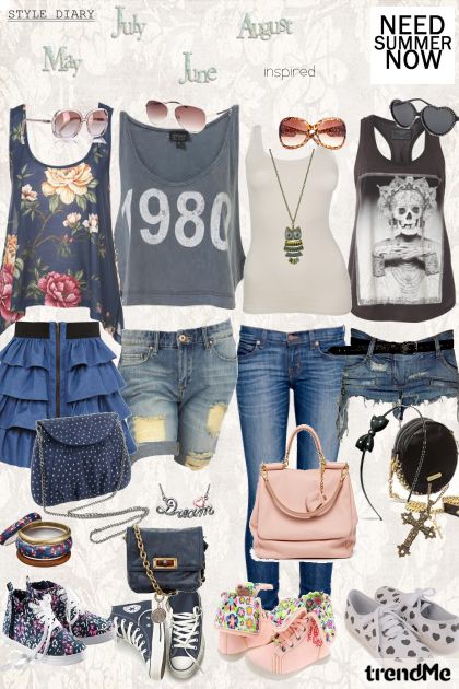 summer casual style...- Combinaciónde moda