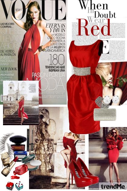 Lady in red- Modna kombinacija