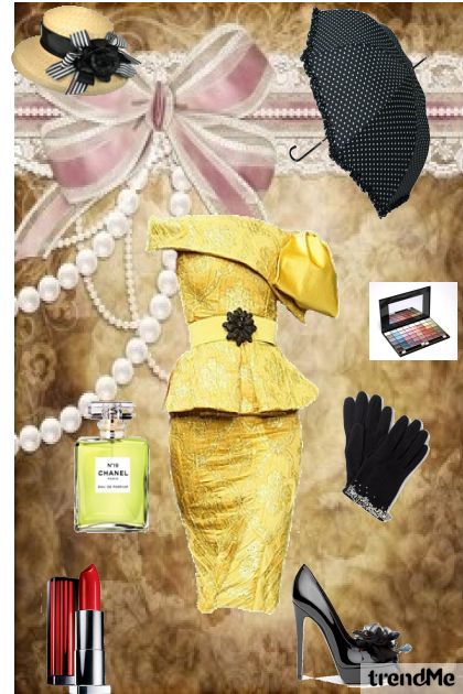 Elegancia en amarillo- Combinazione di moda