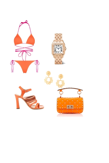 Orange- Modekombination
