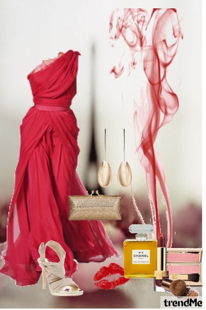 Crveni Glamour- Modna kombinacija